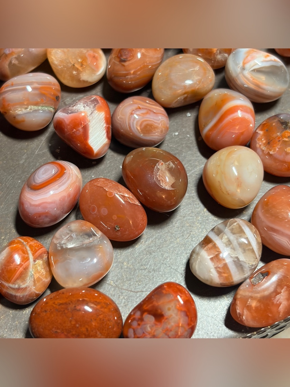 Carnelian polished small tumbles